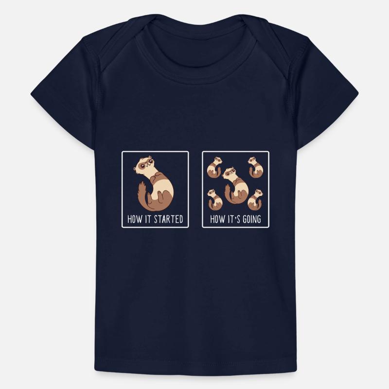 How It Started How It's Going Funny Cute Weasel Fe Baby Premium Organic T-shirt