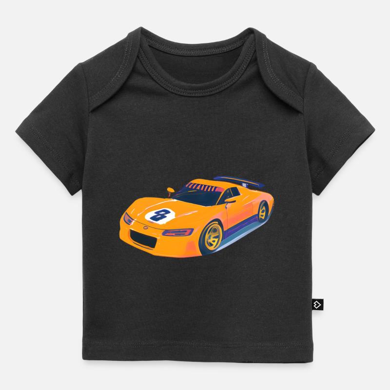 Argent des voitures de course - T-shirt Premium bébé bio - noir