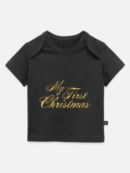 My First Christmas - Baby Premium Organic T-shirt - black