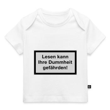 La lecture peut mettre en danger votre stupidité! - T-shirt Premium bébé bio - marine foncé - Devant