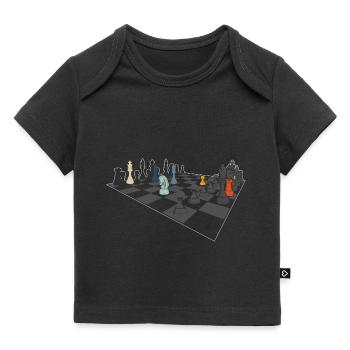 Schaakmat Bordschaak - Baby Premium t-shirt biologisch - zwart - Voor