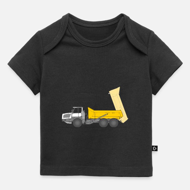 Benne à mâchoires pliée - T-shirt Premium bébé bio - noir