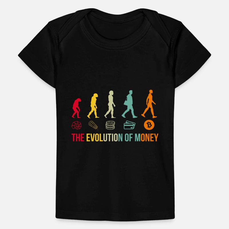 Money Evolution Bitcoin Crypto Baby Premium Organic T-Shirt