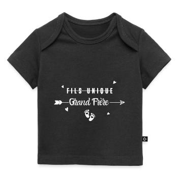 grand frère - T-shirt Premium bébé bio - noir - Devant