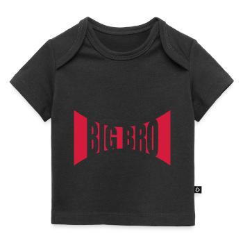 Gebogen Big Bro Logo - Baby Premium Organic T-Shirt - Schwarz - Vorne