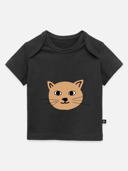 Visage de chat 1 - T-shirt Premium bébé bio - noir