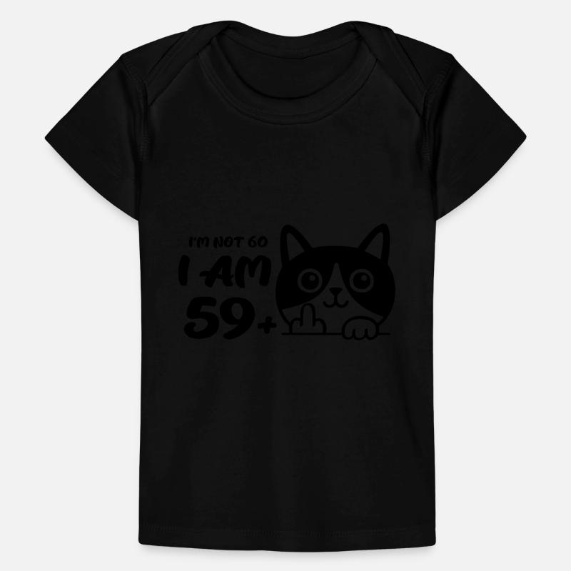 Ich bin nicht 60, ich bin 59 plus 1 Mittelfinger Katze Flip Baby Premium Organic T-Shirt