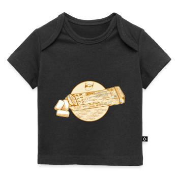Sardine tinned fish chewing gum - Baby Premium Organic T-shirt - black - Front