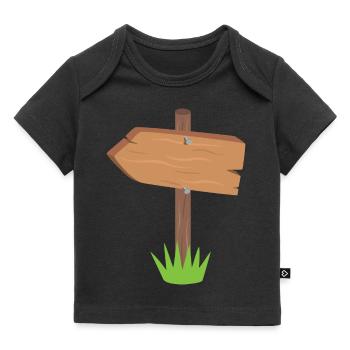 Bouclier - T-shirt Premium bébé bio - noir - Devant