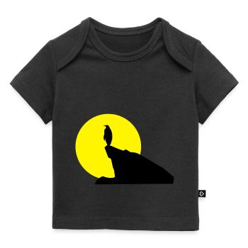 pinguin_bei_vollmond - Baby Premium Organic T-shirt - black - Front