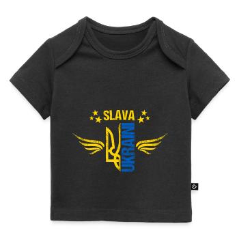 Ukraine Gloire et honneur - T-shirt Premium bébé bio - noir - Devant