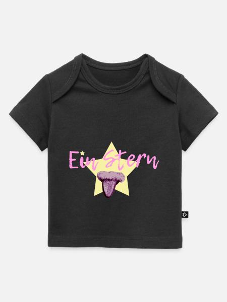 Ein Stern in violett - Baby Premium Organic T-Shirt - Schwarz