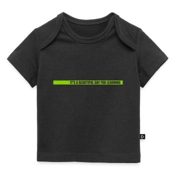 belle journée pour apprendre - T-shirt Premium bébé bio - noir - Devant