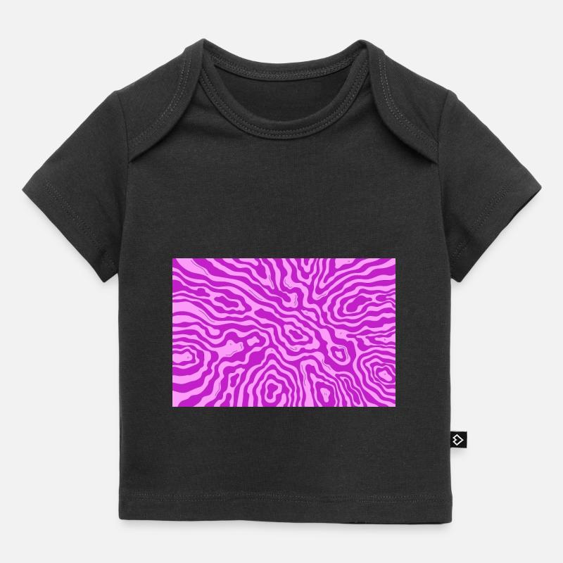 vagues roses - T-shirt Premium bébé bio - noir