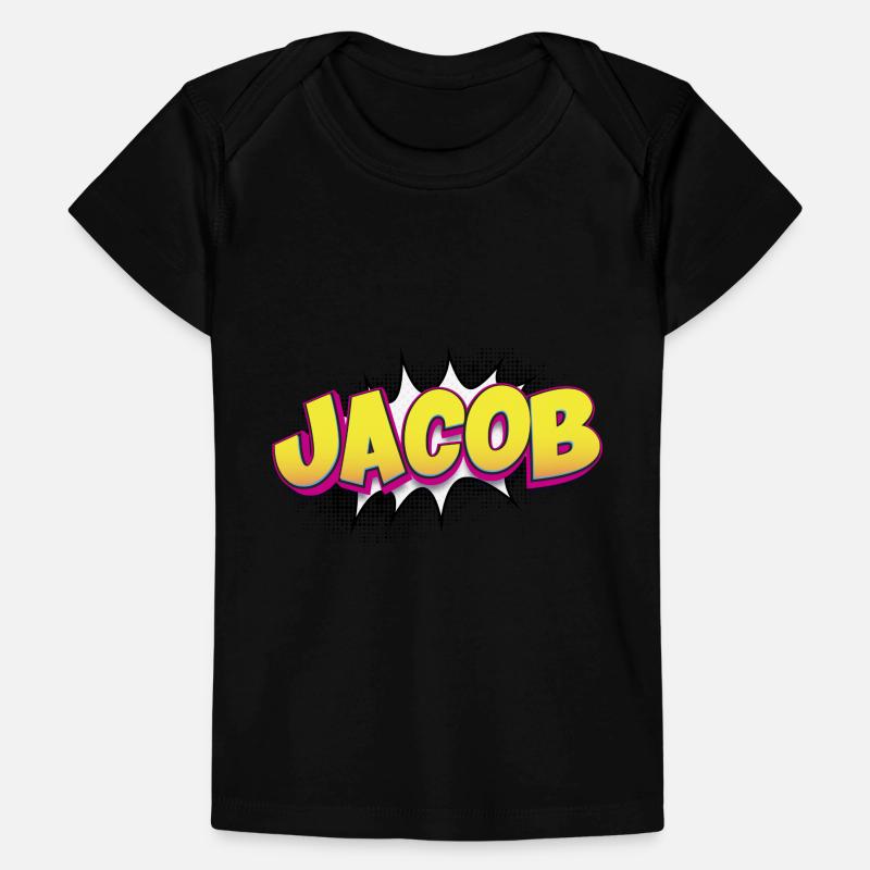 Jacob Custom Name Comic Book Style Pop Art, Jacob Baby Premium Organic T-shirt