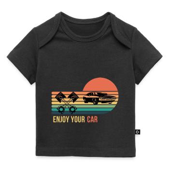 Enjoy your Car - Baby Premium Organic T-Shirt - Schwarz - Vorne