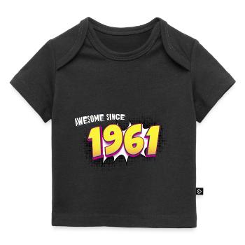 Rétro 62e anniversaire dans le style de bande dessinée Pop Art - T-shirt Premium bébé bio - noir - Devant
