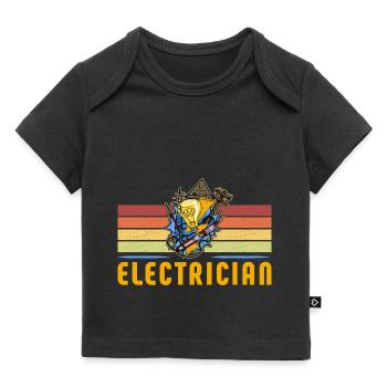 Électricien Électricien Technicien d’éclairage Lampe - T-shirt Premium bébé bio - noir - Devant
