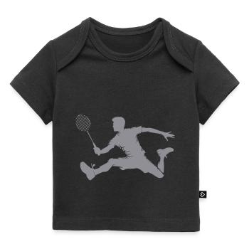 Joueurs de badminton - T-shirt Premium bébé bio - noir - Devant