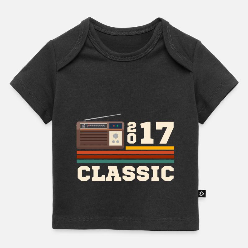 Anniversaire 2017 retro classic - T-shirt Premium bébé bio - noir