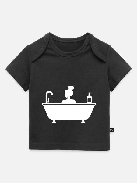 Badewanne Pflege - Baby Premium Organic T-Shirt - Schwarz