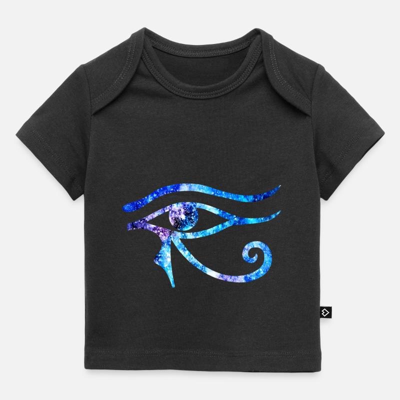 Oeil Cosmique D’Horus - Version Bleue Et Violette - T-shirt Premium bébé bio - noir