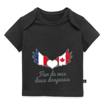 Binationalités France Canada FrancoCanadien - T-shirt Premium bébé bio - noir - Devant