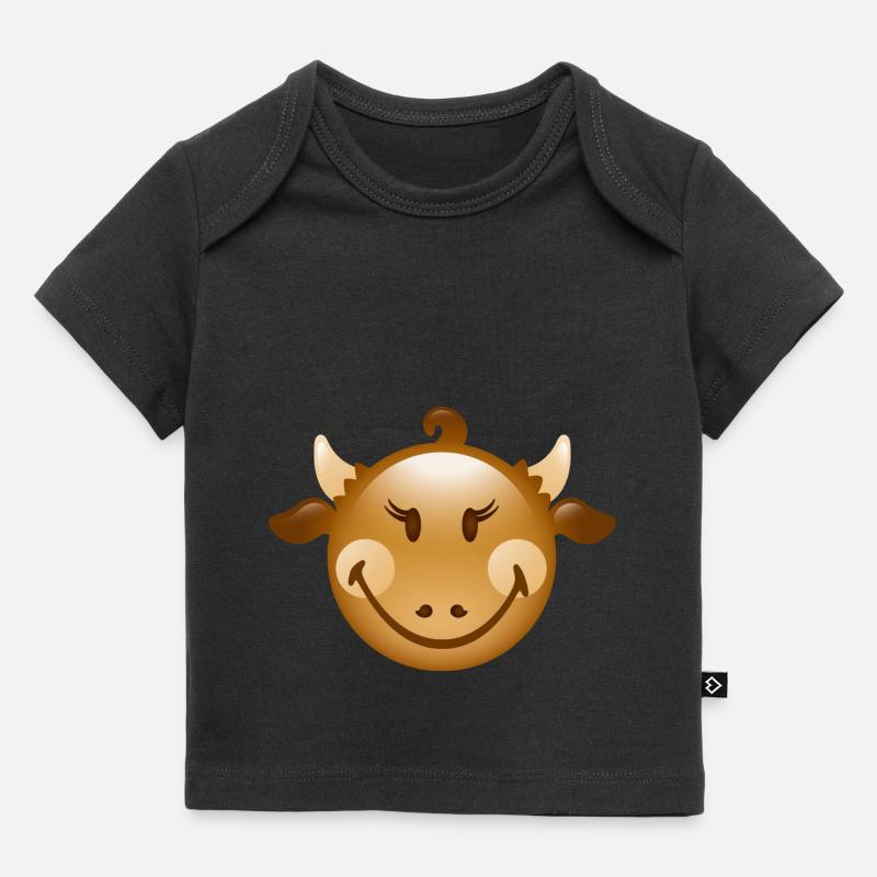 Smiley Cow - T-shirt Premium bébé bio - noir