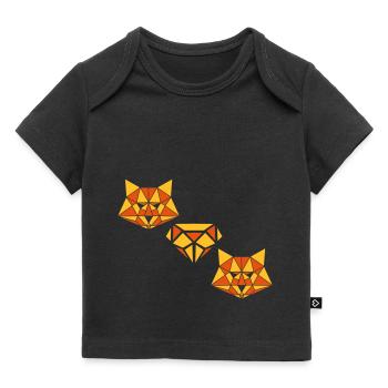 fox_diamond_02 - T-shirt Premium bébé bio - noir - Devant