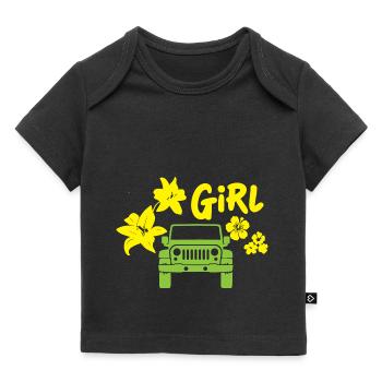 Femme avec véhicule tout-terrain - T-shirt Premium bébé bio - noir - Devant