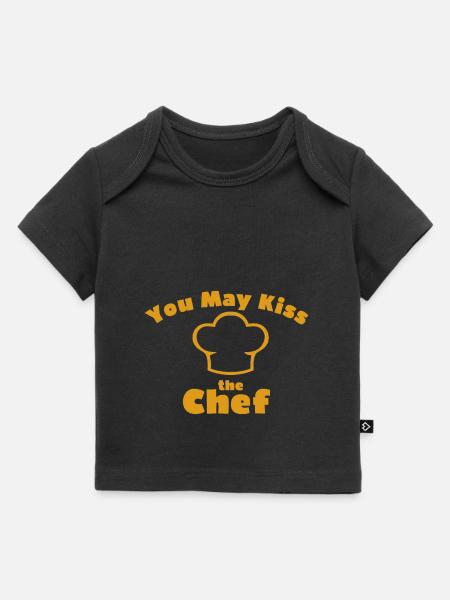YOU MAY KISS THE CHEF - Baby Premium Organic T-shirt - black