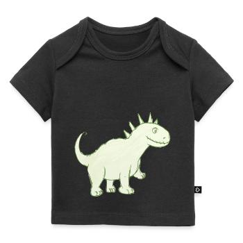 Friendly Dinosaur - Baby Premium Organic T-shirt - black - Front