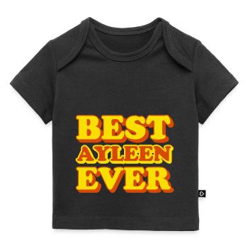 Ayleen Prénom Drôle de cadeau - T-shirt Premium bébé bio - noir - Devant