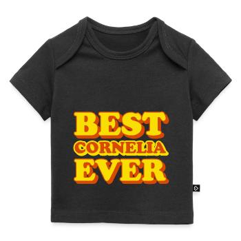 Cornelia Vorname lustiges Geschenk - Baby Premium Organic T-Shirt - Schwarz - Vorne