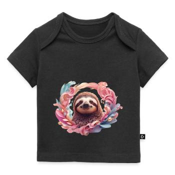 Sloth, cozy, personal, individual - Baby Premium Organic T-shirt - black - Front