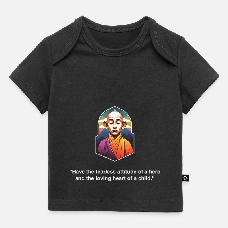 Ayez l’attitude intrépide | Citation Zen - T-shirt Premium bébé bio - noir