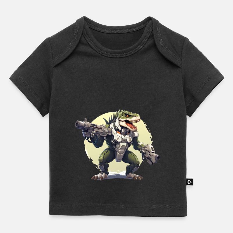 Dinosaure de l’espace - T-shirt Premium bébé bio - noir