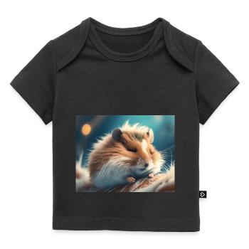 Cute animals doing hibernation – hamster - Baby Premium Organic T-shirt - black - Front