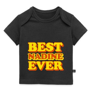 Nadine Vorname Lustiges Geschenk - Baby Premium Organic T-Shirt - Schwarz - Vorne