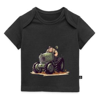 Denis der wütende Bauer - Baby Premium Organic T-Shirt - Schwarz - Vorne