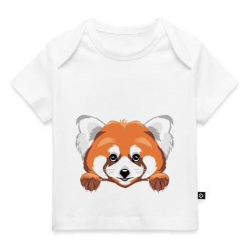 Spähender niedlicher roter Panda - Baby Premium Organic T-Shirt - Dunkelnavy - Vorne