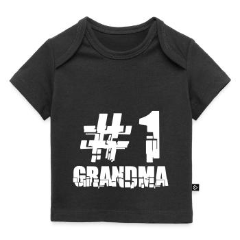 Premier 1# Hashtag Grand-mère Grand-mère Grand-mère Amour - T-shirt Premium bébé bio - noir - Devant