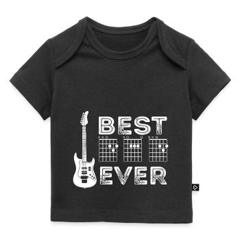 Fête des pères Meilleur accord de guitare papa - Meilleur - T-shirt Premium bébé bio - noir - Devant