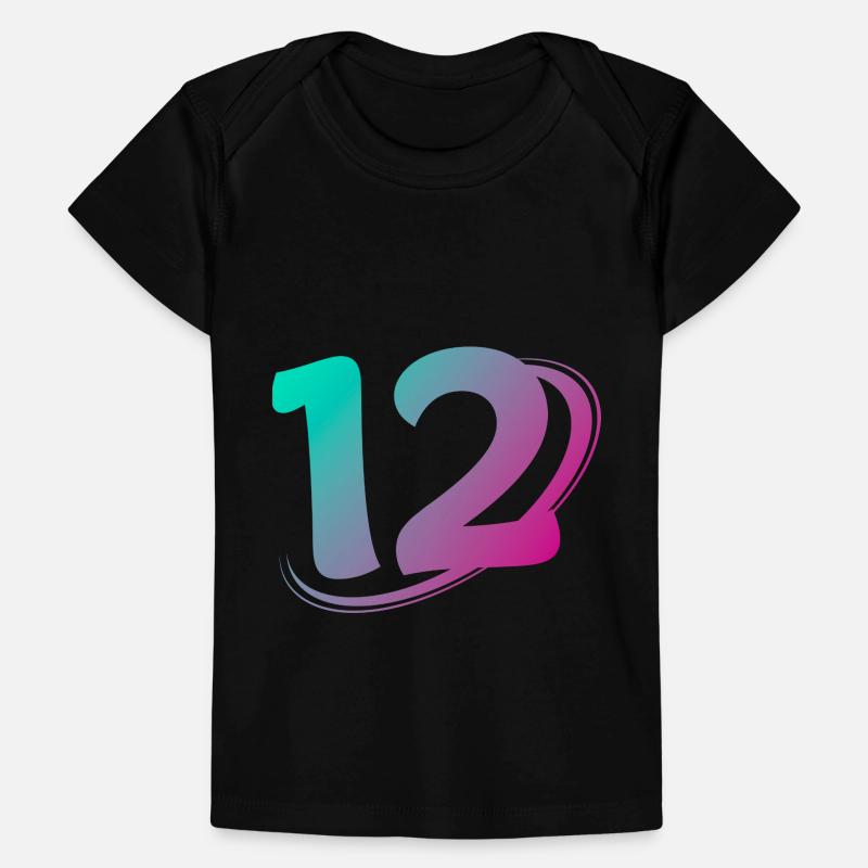 Numéro 12 multicolore T-shirt Premium bébé bio