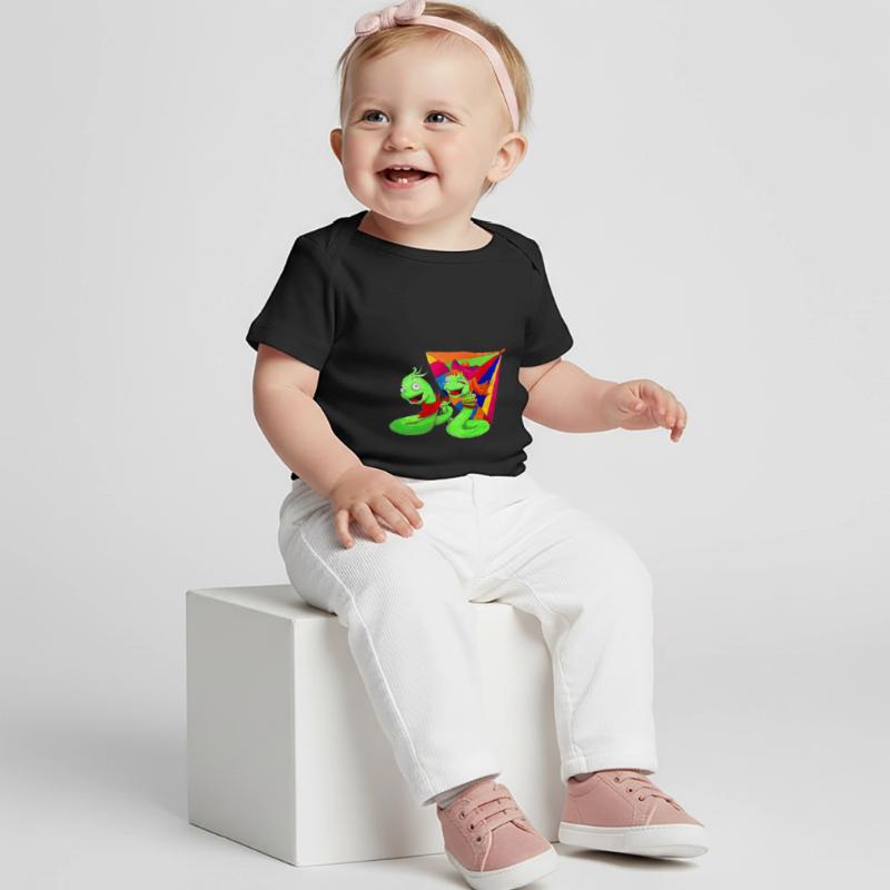 Würmchen e Franzie Dal libro per bambini T-shirt Premium neonato bio