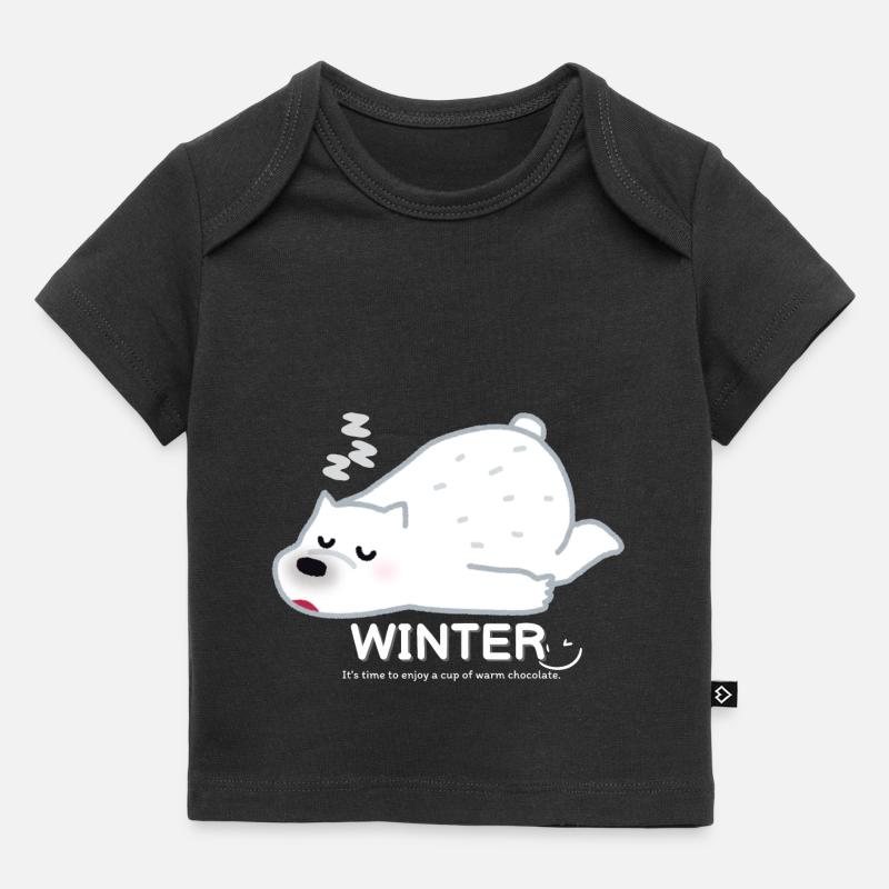 Ours d’hiver - T-shirt Premium bébé bio - noir