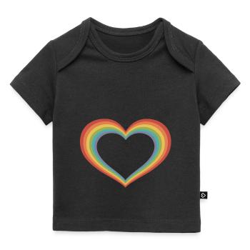 Großes Pride-Herz - Baby Premium Organic T-Shirt - Schwarz - Vorne