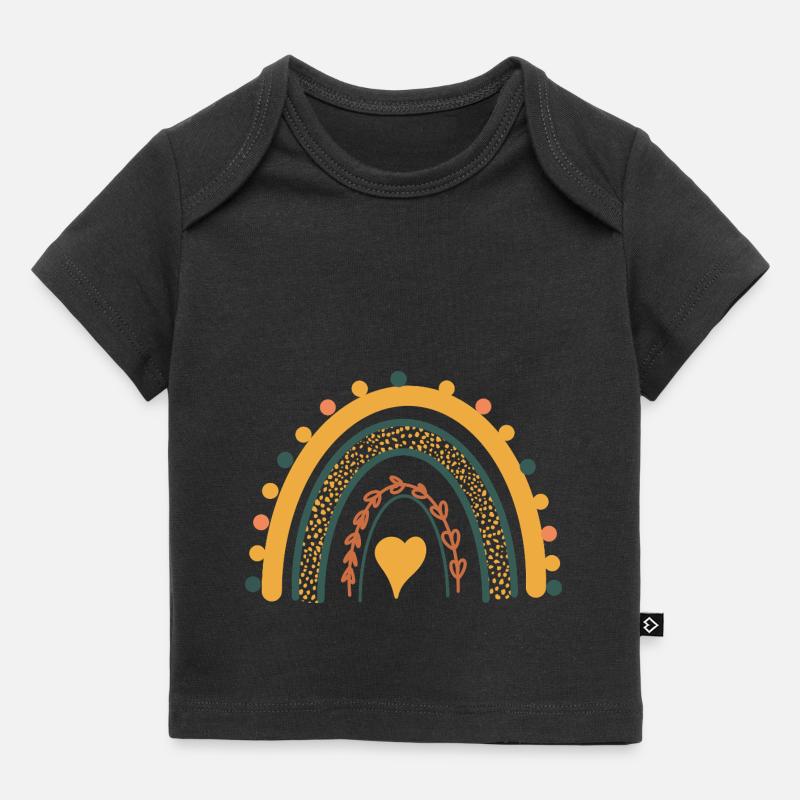 Rainbow Boho Print Abstract Rainbow - Baby Premium Organic T-shirt - black