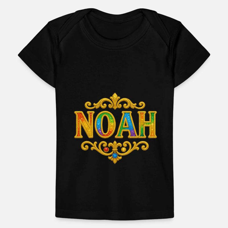 NOAH Glitter Gold Sequins Baby Premium Organic T-shirt
