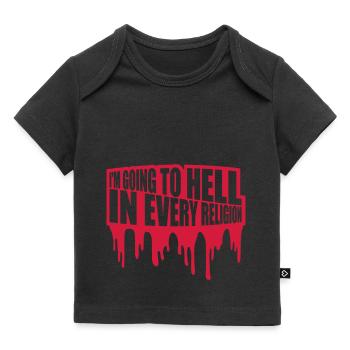 En allant en enfer - T-shirt Premium bébé bio - noir - Devant